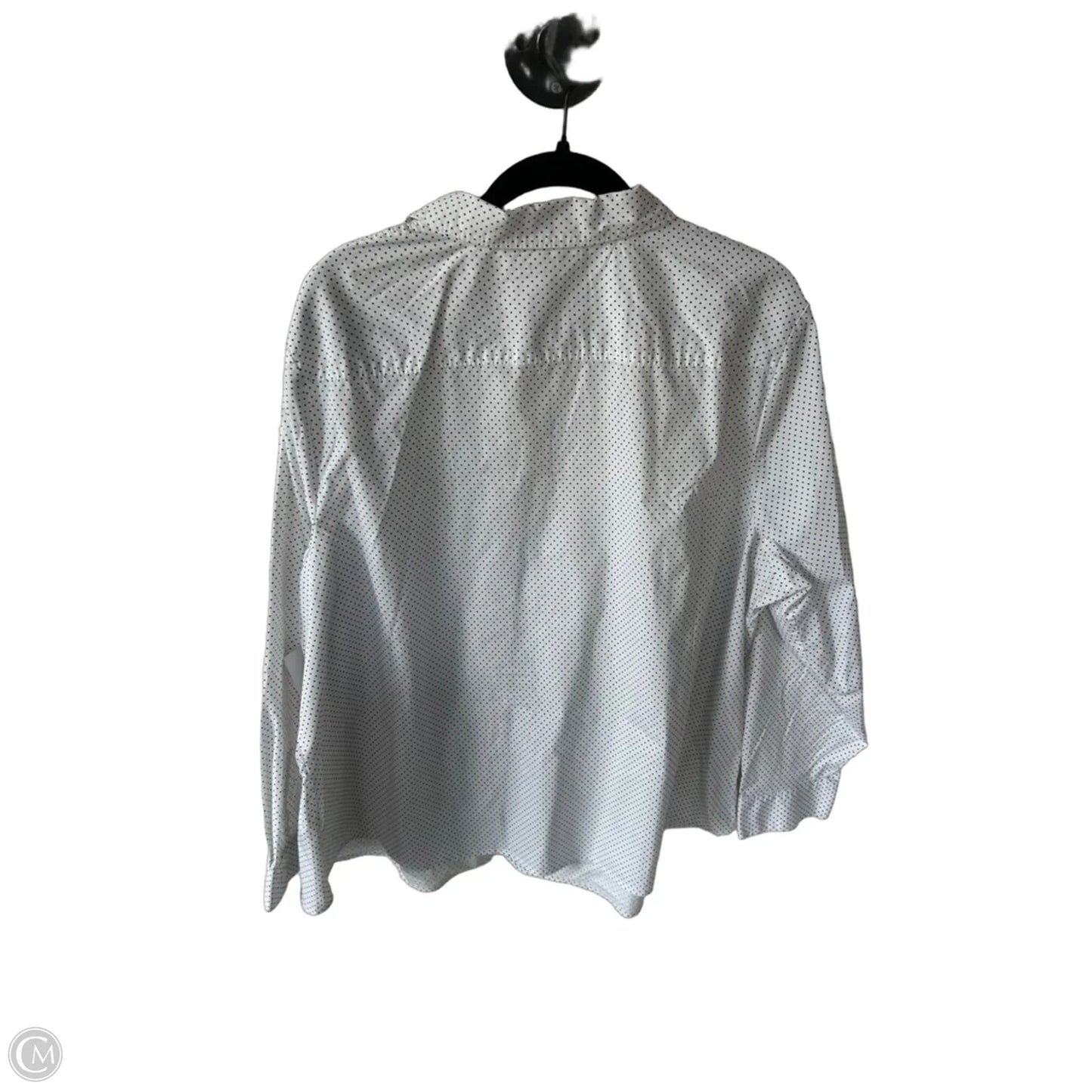 Blouse Long Sleeve By Apt 9 In Black & White, Size: 3x