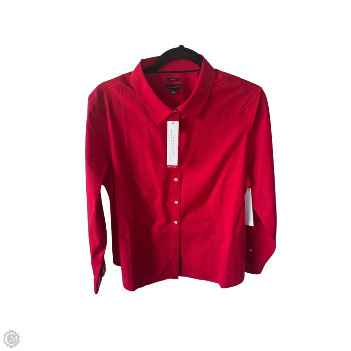 Blouse Long Sleeve By Talbots In Red, Size: Xl