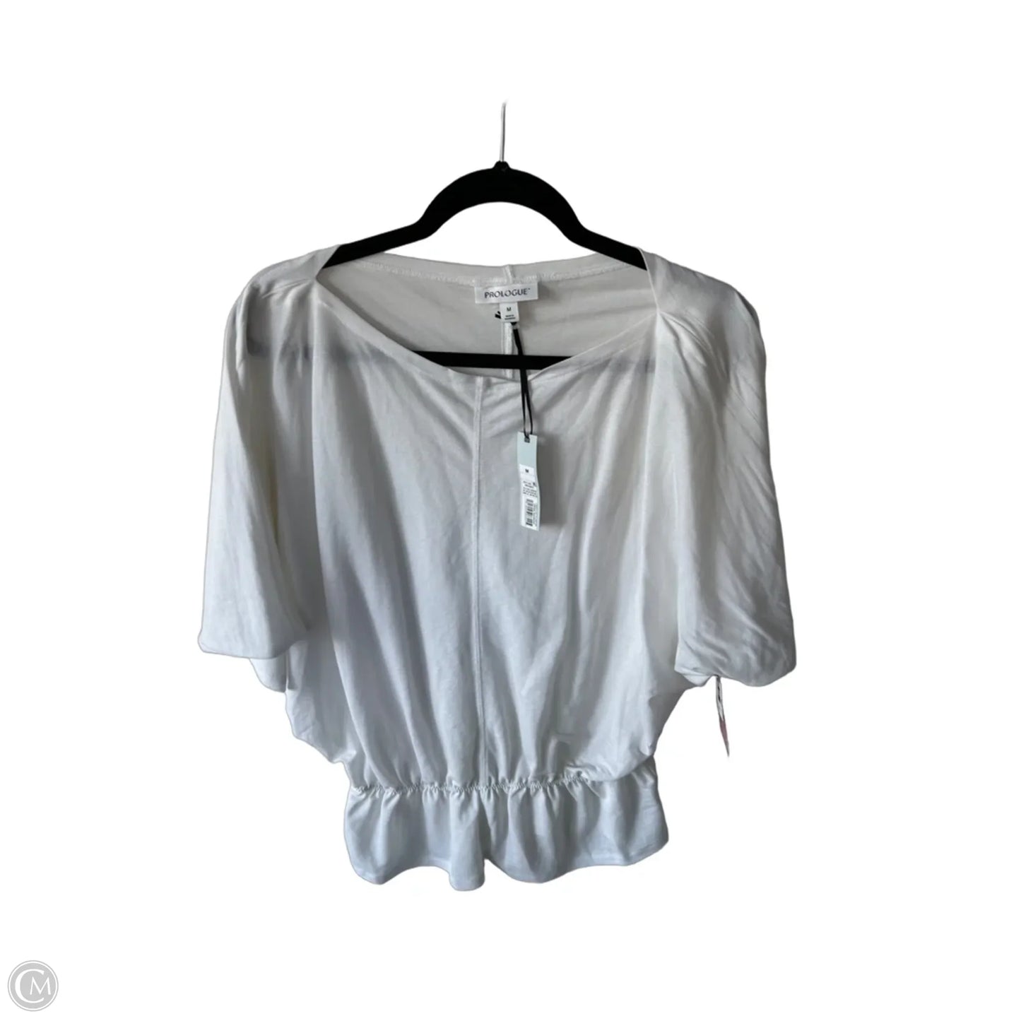 Top Short Sleeve By Prologue In White, Size: M