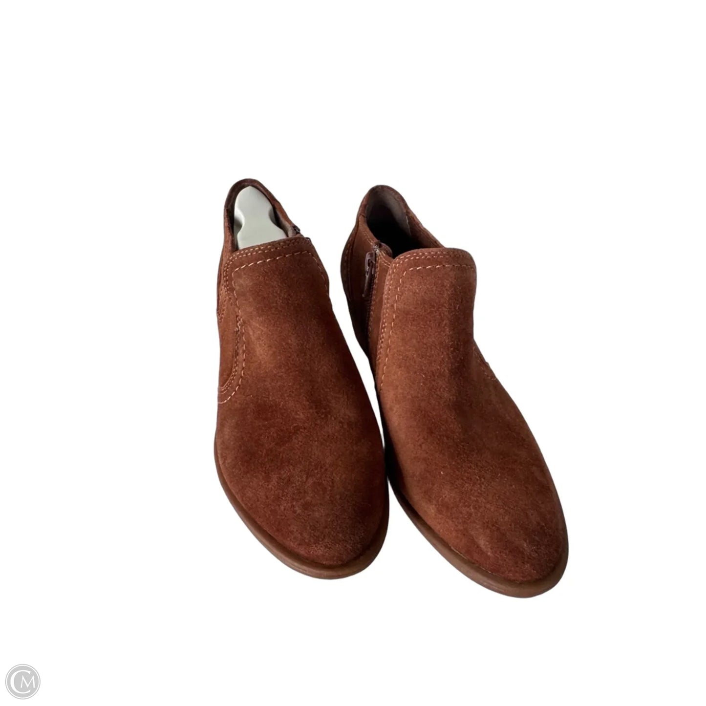 Boots Ankle Heels By Earth In Brown, Size: 6.5