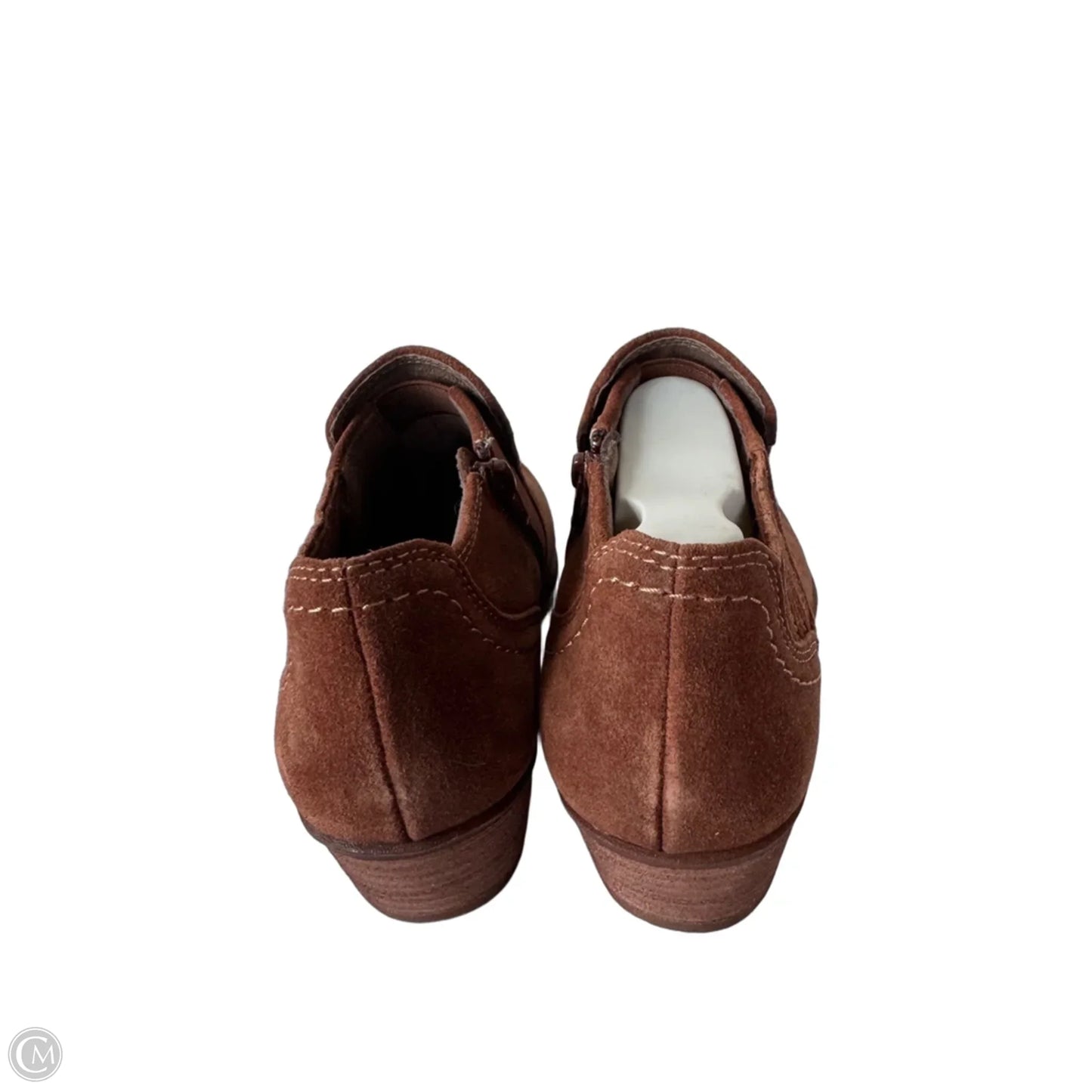 Boots Ankle Heels By Earth In Brown, Size: 6.5
