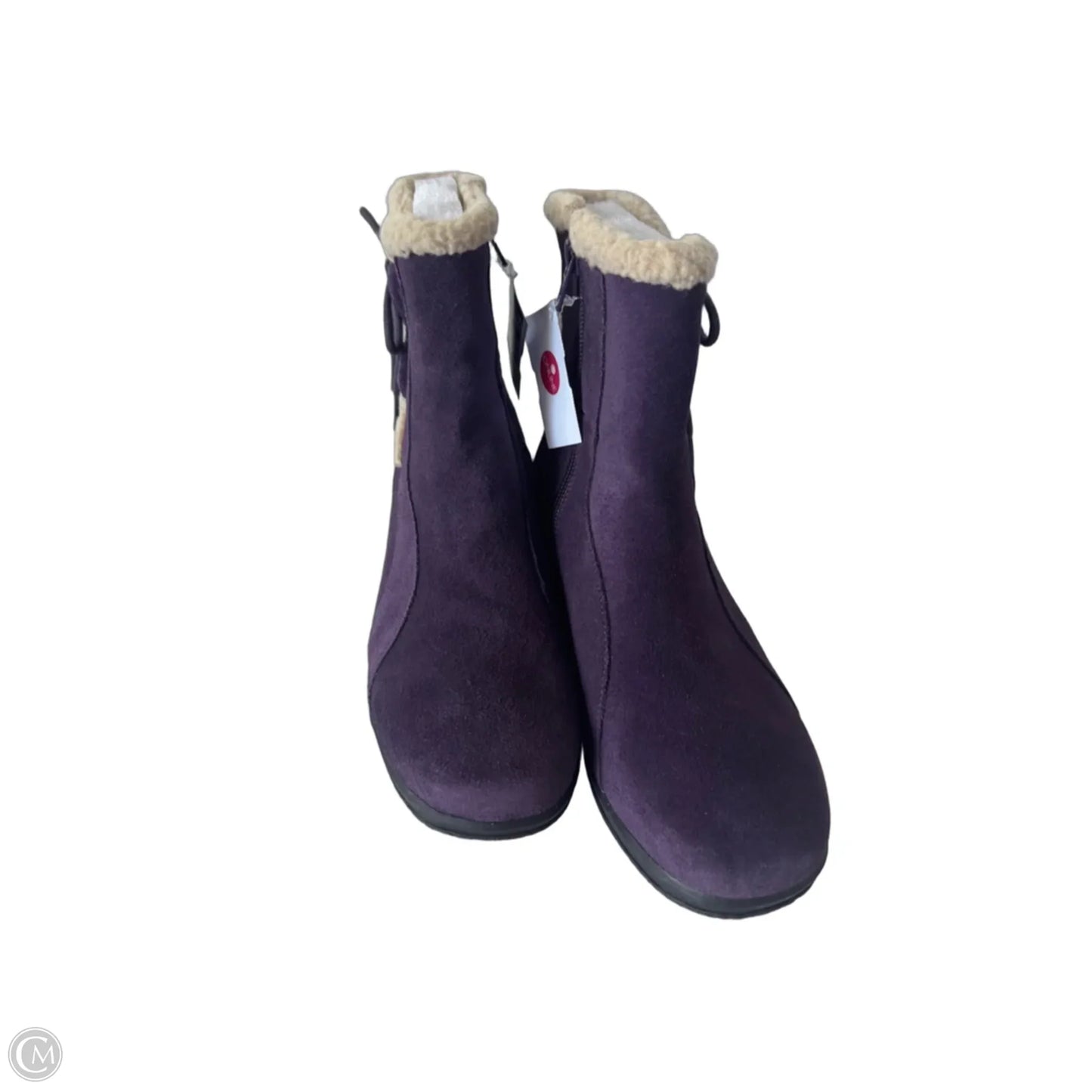 Boots Ankle Flats By Clarks In Purple, Size: 6.5