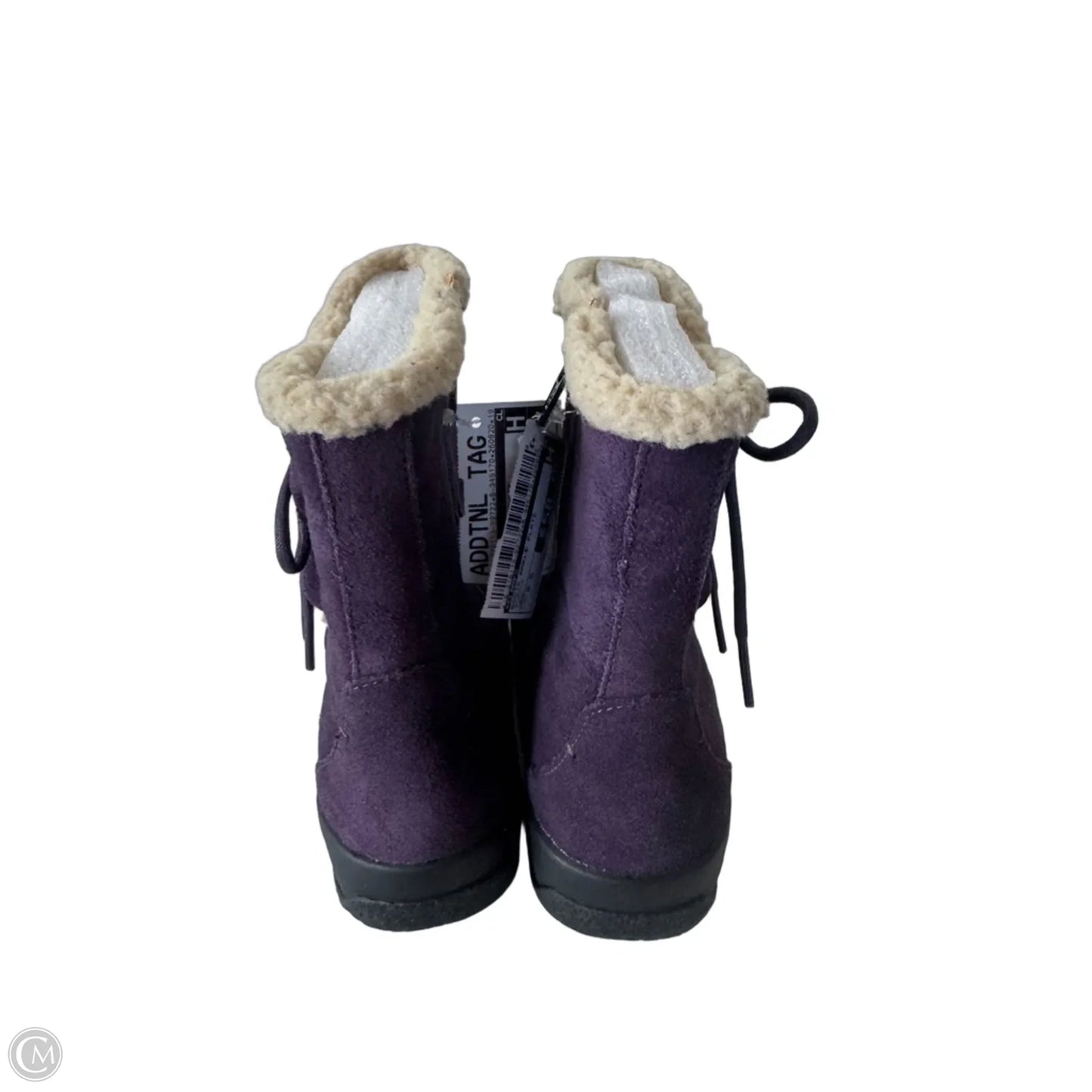 Boots Ankle Flats By Clarks In Purple, Size: 6.5