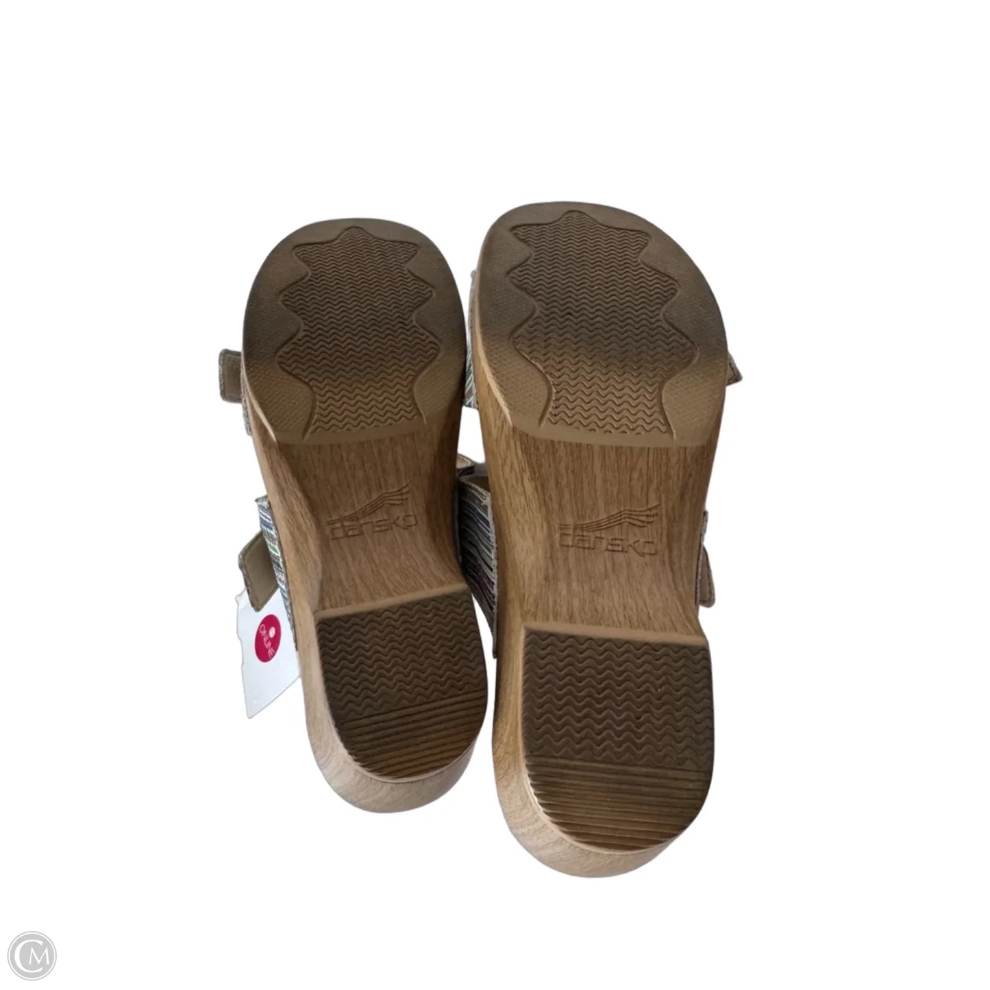 Sandals Heels Block By Dansko In Blue & Purple, Size: 5.5