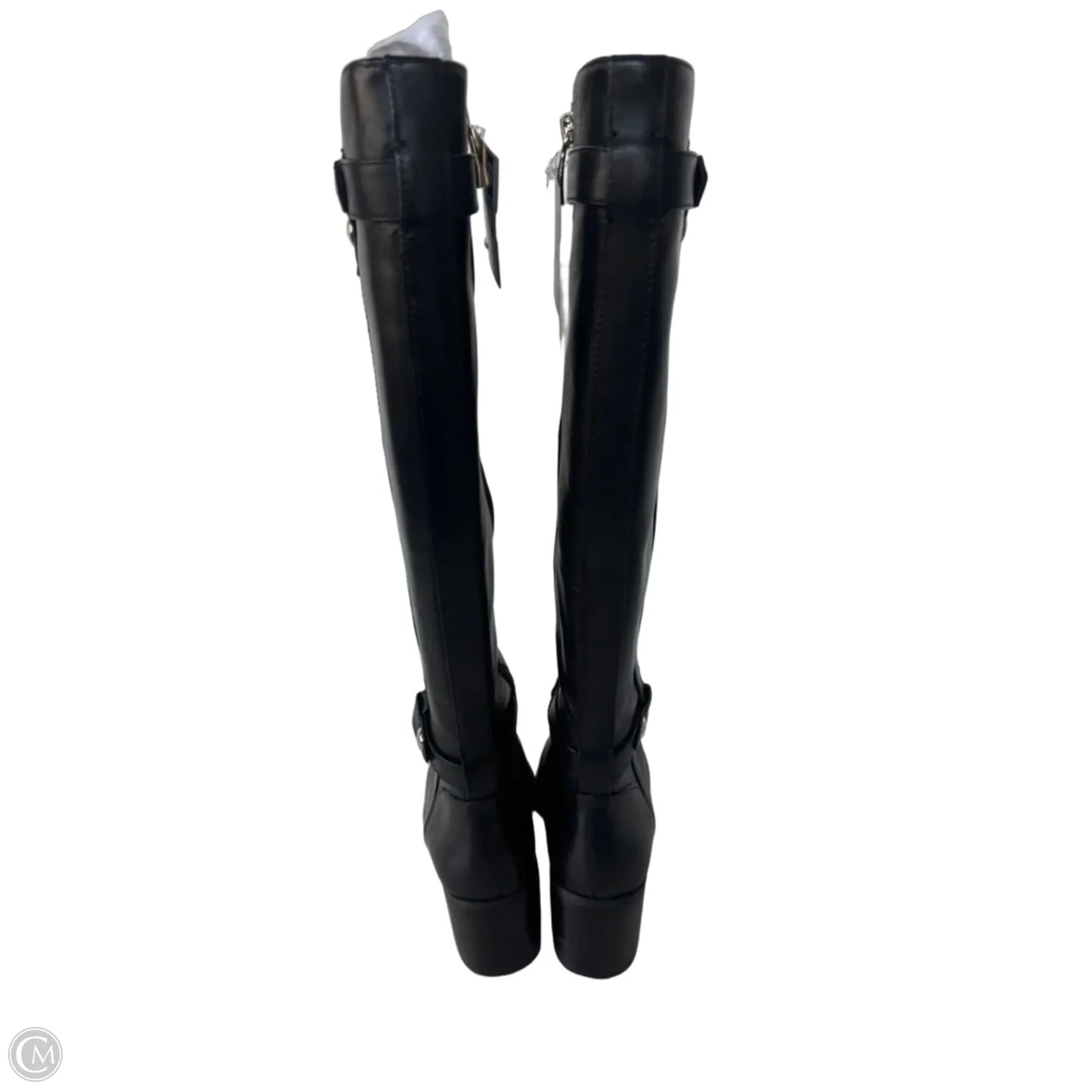 Boots Knee Heels By Clothes Mentor In Black, Size: 6.5