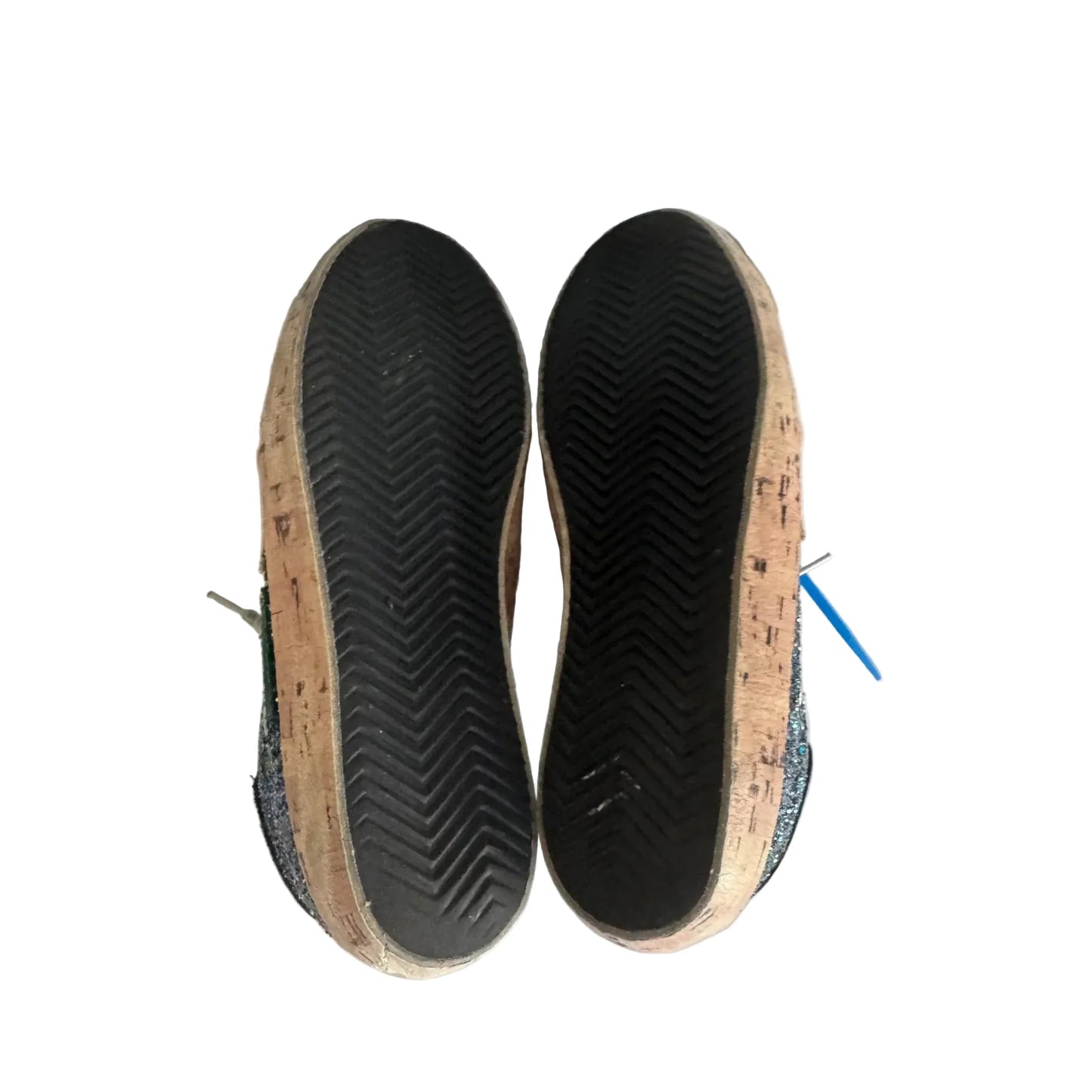 Shoes Luxury Designer By Golden Goose In Green & Grey, Size: 7.5