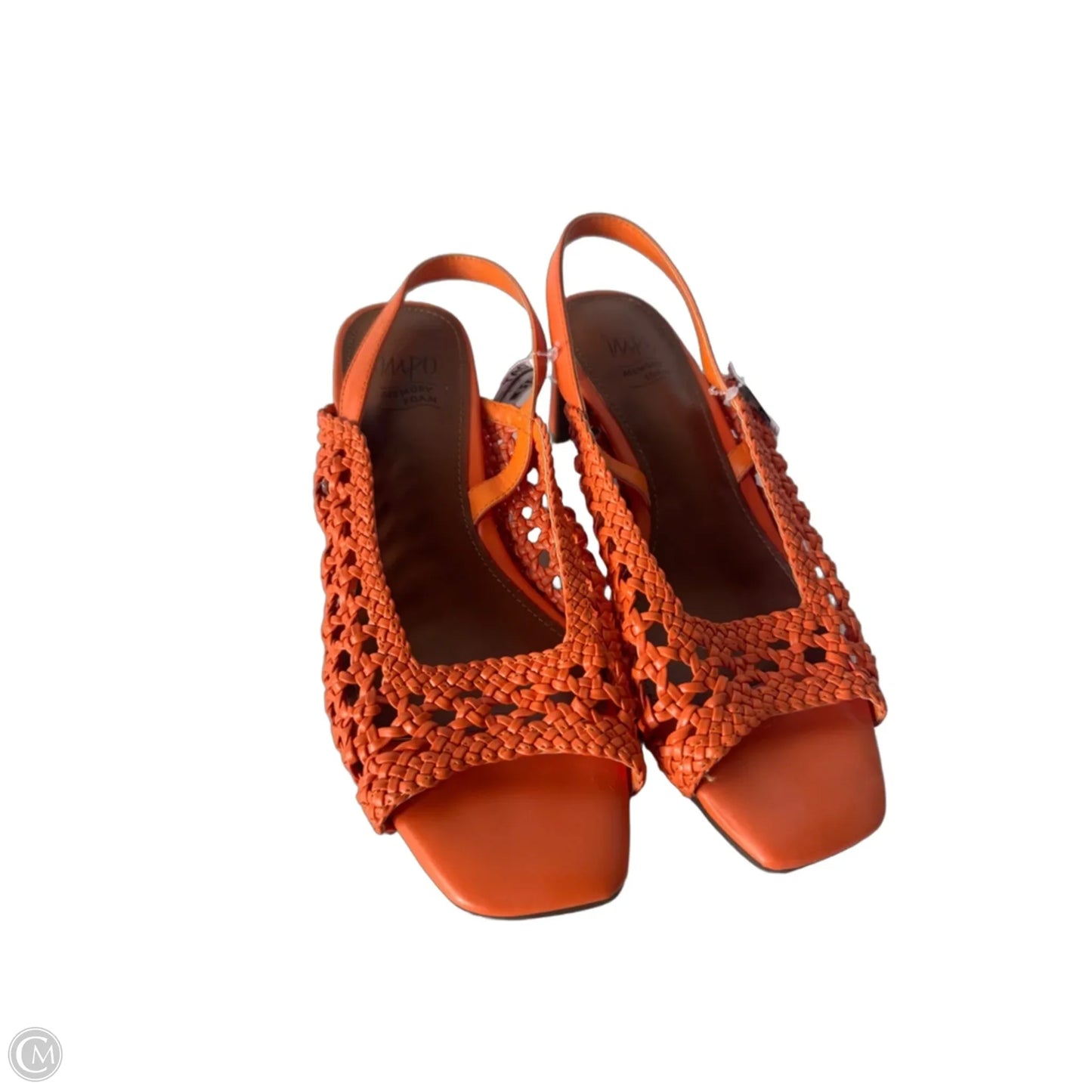 Sandals Heels Block By Impo In Orange, Size: 9