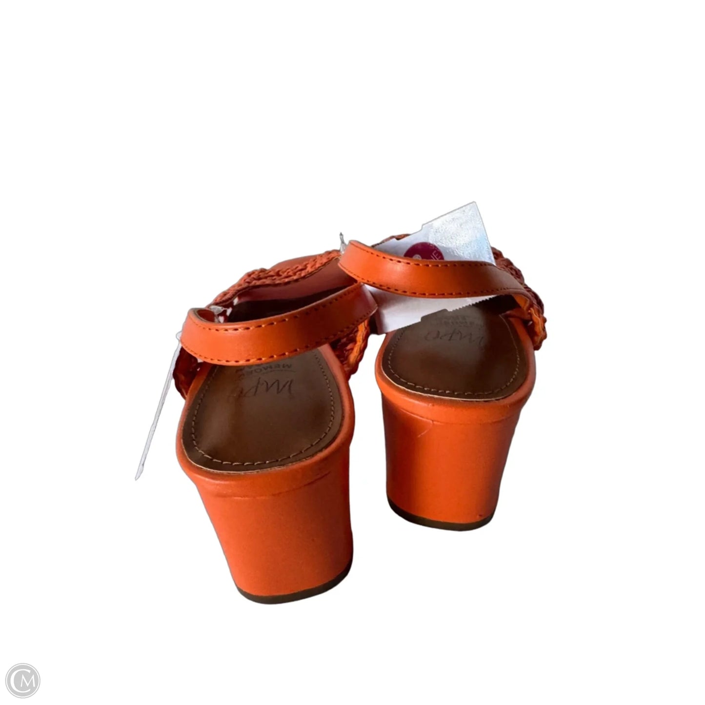 Sandals Heels Block By Impo In Orange, Size: 9