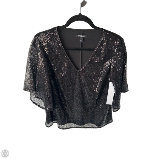 Blouse Short Sleeve By Roz And Ali In Black, Size: S