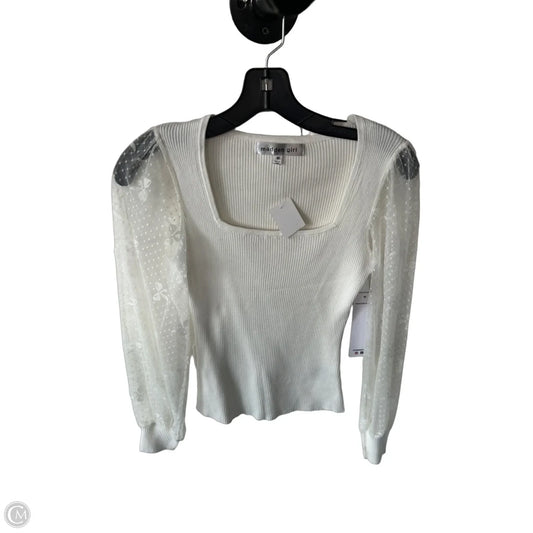 Top Long Sleeve By Madden Girl In Cream, Size: M