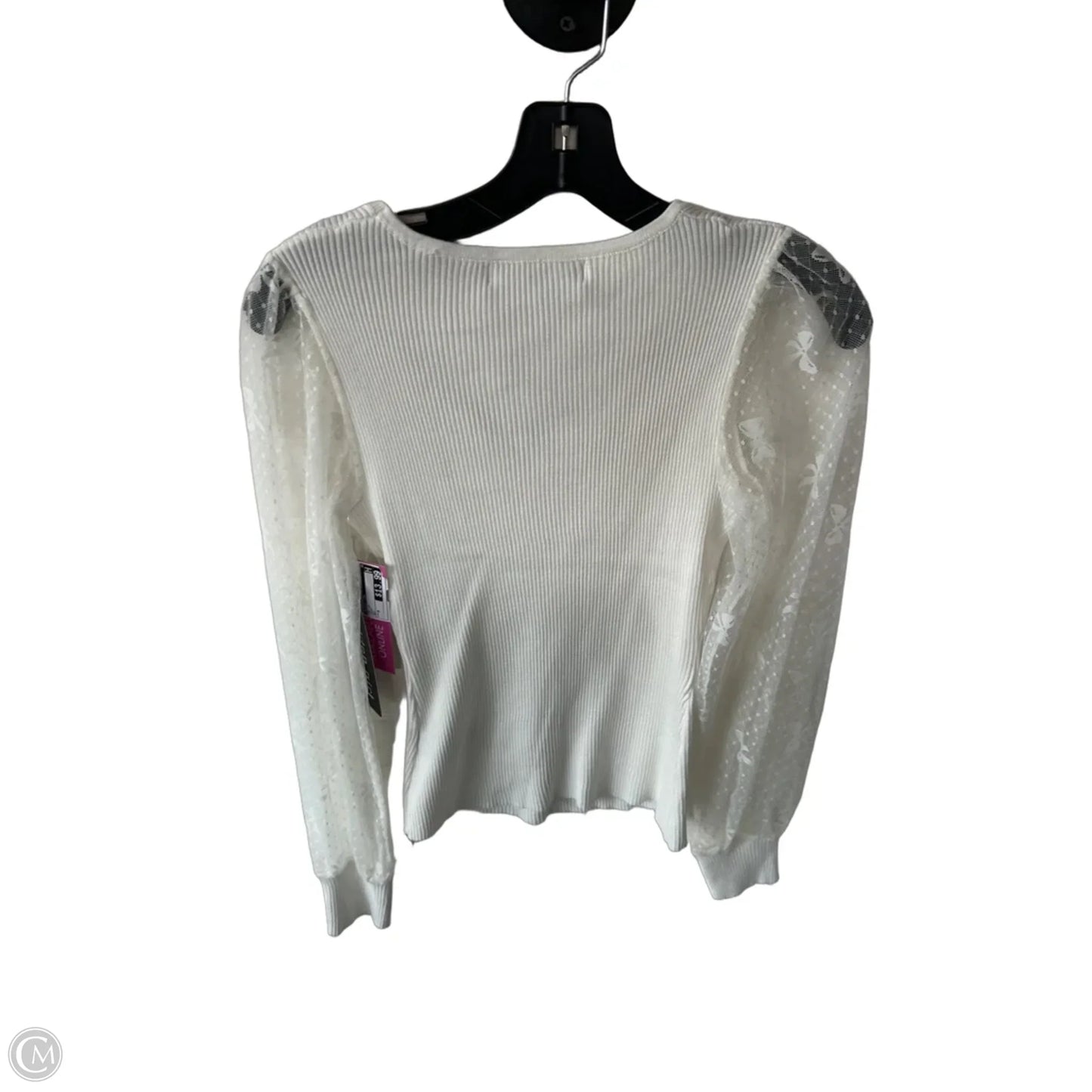 Top Long Sleeve By Madden Girl In Cream, Size: M