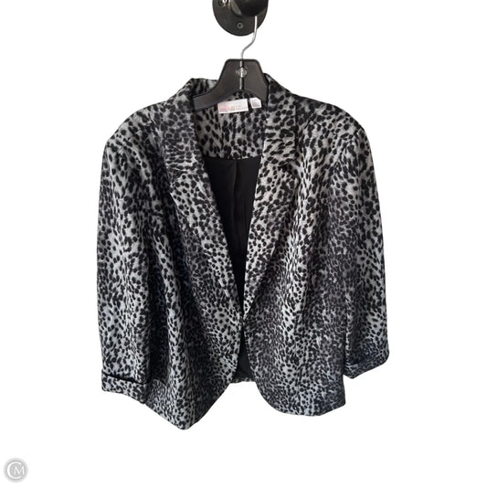 Blazer By Belle By Kim Gravel In Black & Grey, Size: Xl