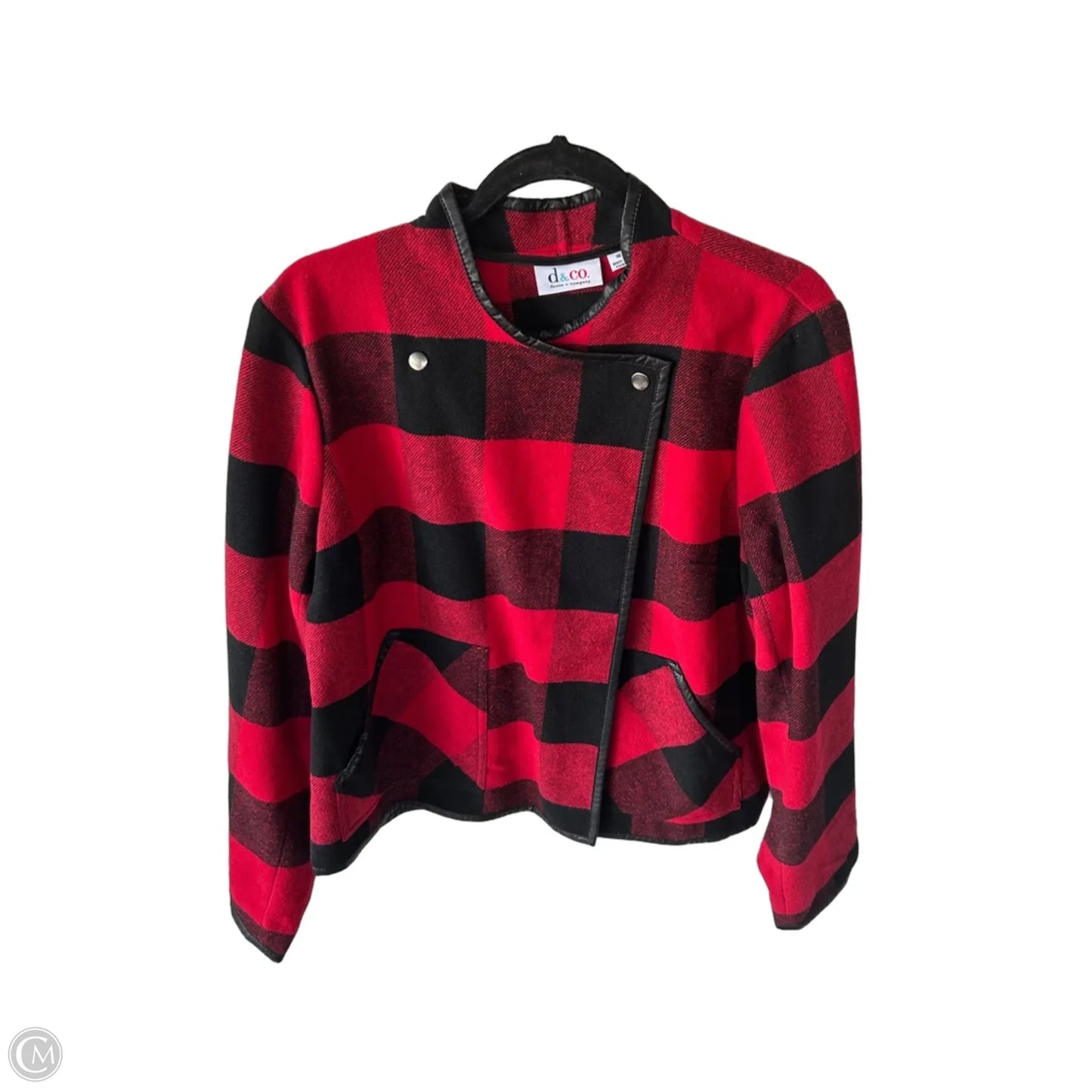 Jacket Other By D&co. In Black & Red, Size: Xl