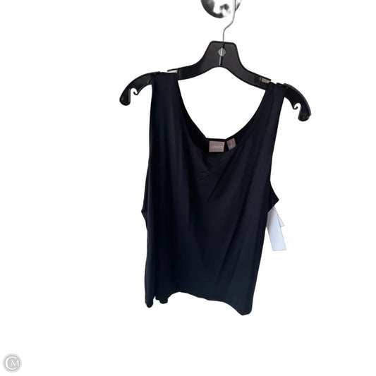 Top Sleeveless By Chicos In Black, Size: Xl