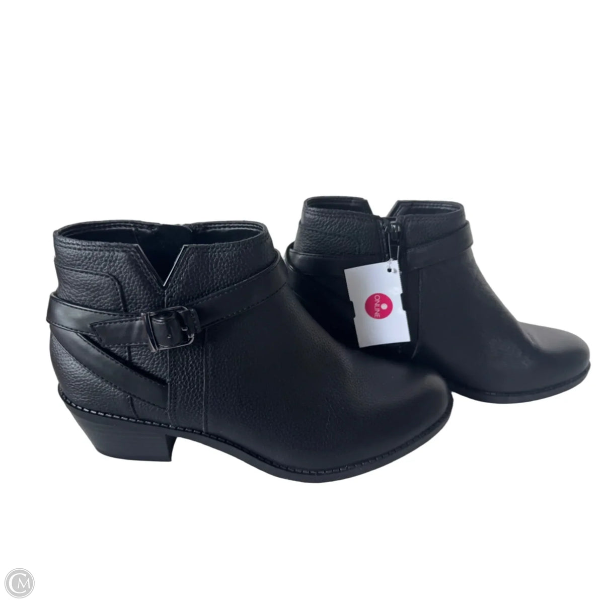Boots Ankle Heels By Vionic In Black, Size: 6.5