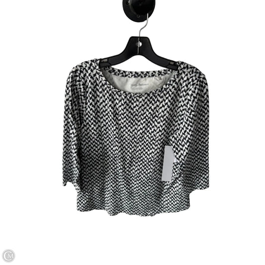 Top Long Sleeve By Tommy Bahama In Black & White, Size: M