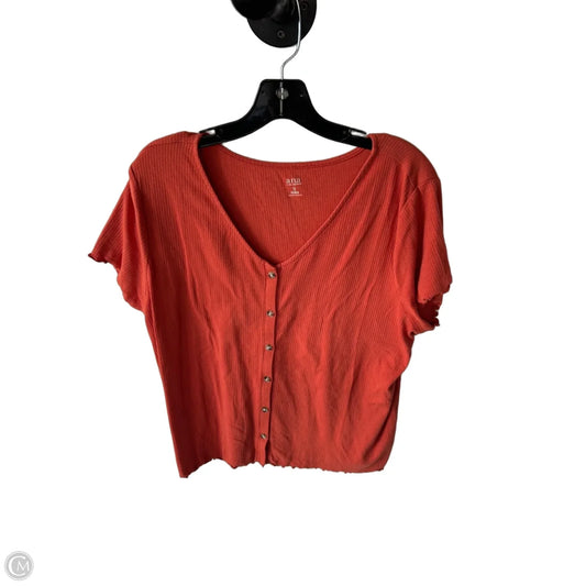 Top Short Sleeve By Ana In Orange, Size: 1x