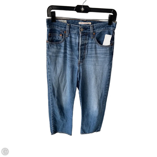 Jeans Straight By Levis In Blue Denim, Size: 4