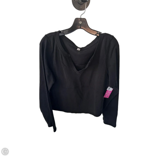 Athletic Top Long Sleeve Crewneck By Zella In Black, Size: Xl