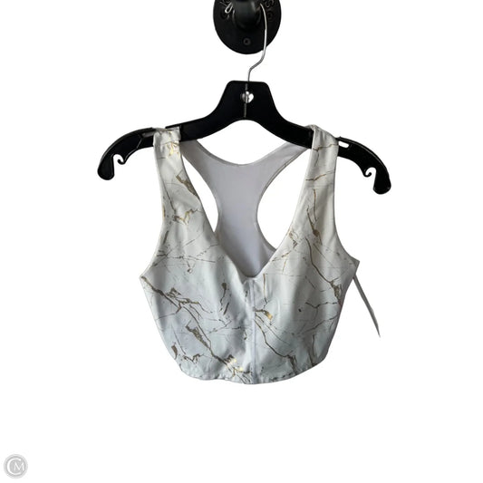 Athletic Bra By Mono B In Gold & White, Size: M