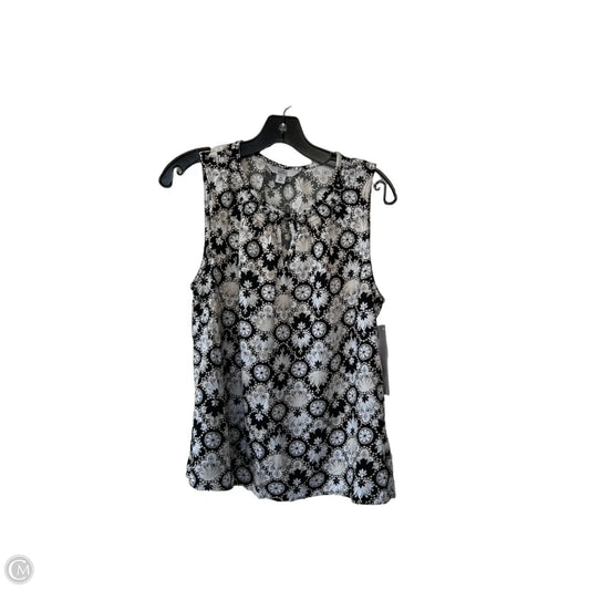 Top Sleeveless By Croft And Barrow In Black & Tan, Size: Mp