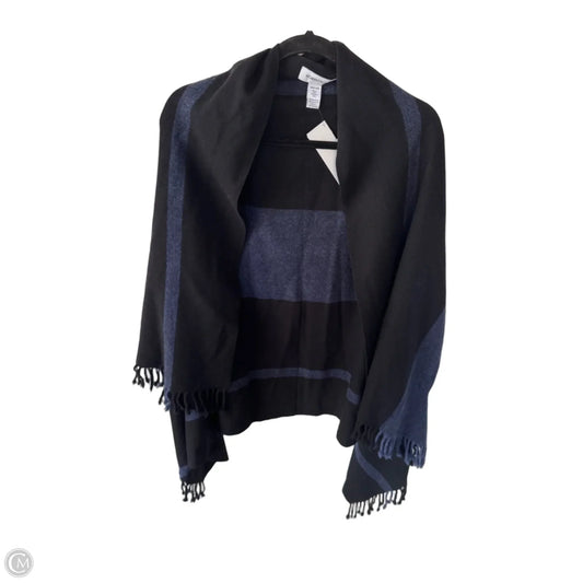 Shawl By Nordstrom In Black & Blue, Size: Osfm