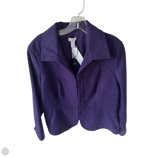 Blazer By Chicos In Purple, Size: Xl