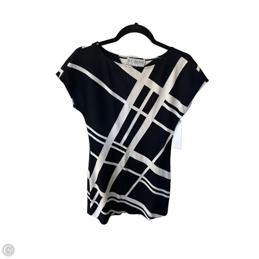 Dress Luxury Designer By St John Collection In Black & Cream, Size: Xs