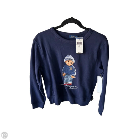 Sweatshirt Crewneck By Polo Ralph Lauren In Blue, Size: M