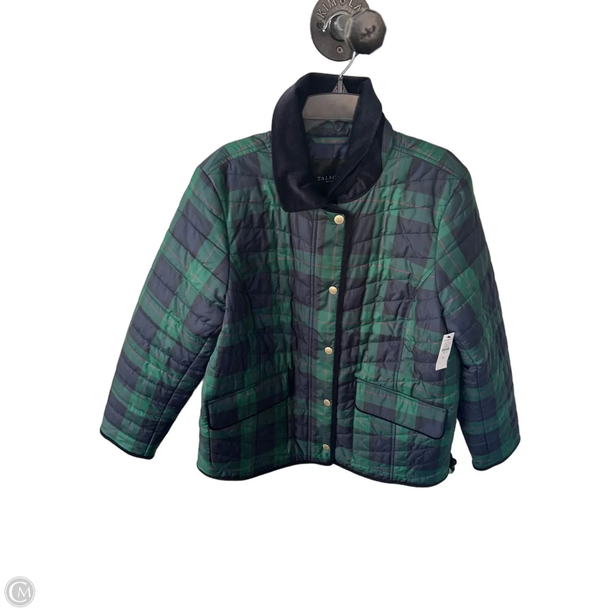 Jacket Puffer & Quilted By Talbots In Plaid Pattern, Size: Lp