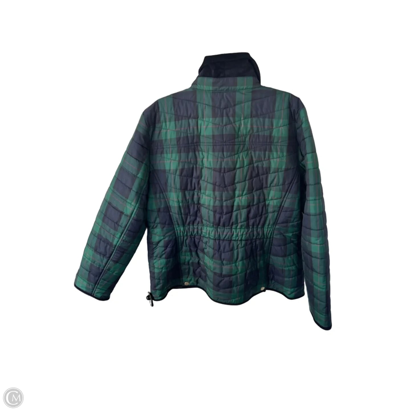 Jacket Puffer & Quilted By Talbots In Plaid Pattern, Size: Lp