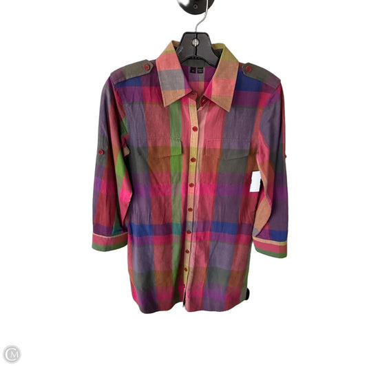 Dress Casual Short By Theory In Plaid Pattern, Size: Xs