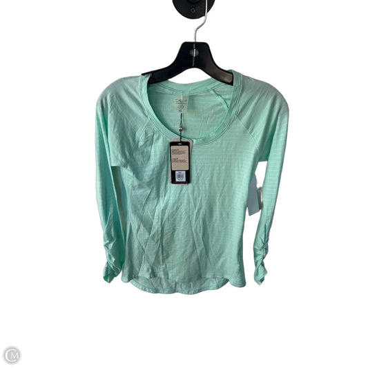 Top Long Sleeve By Calia In Green & White, Size: Xs