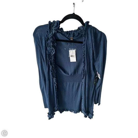 Sweater Cardigan By Cupio In Blue, Size: M
