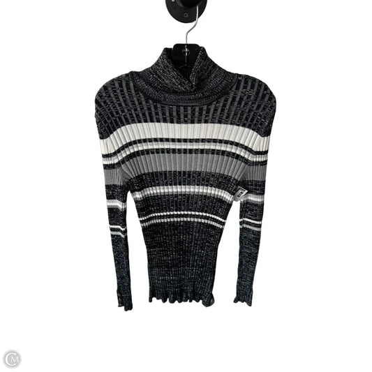 Sweater By Style And Company In Black & Grey, Size: M