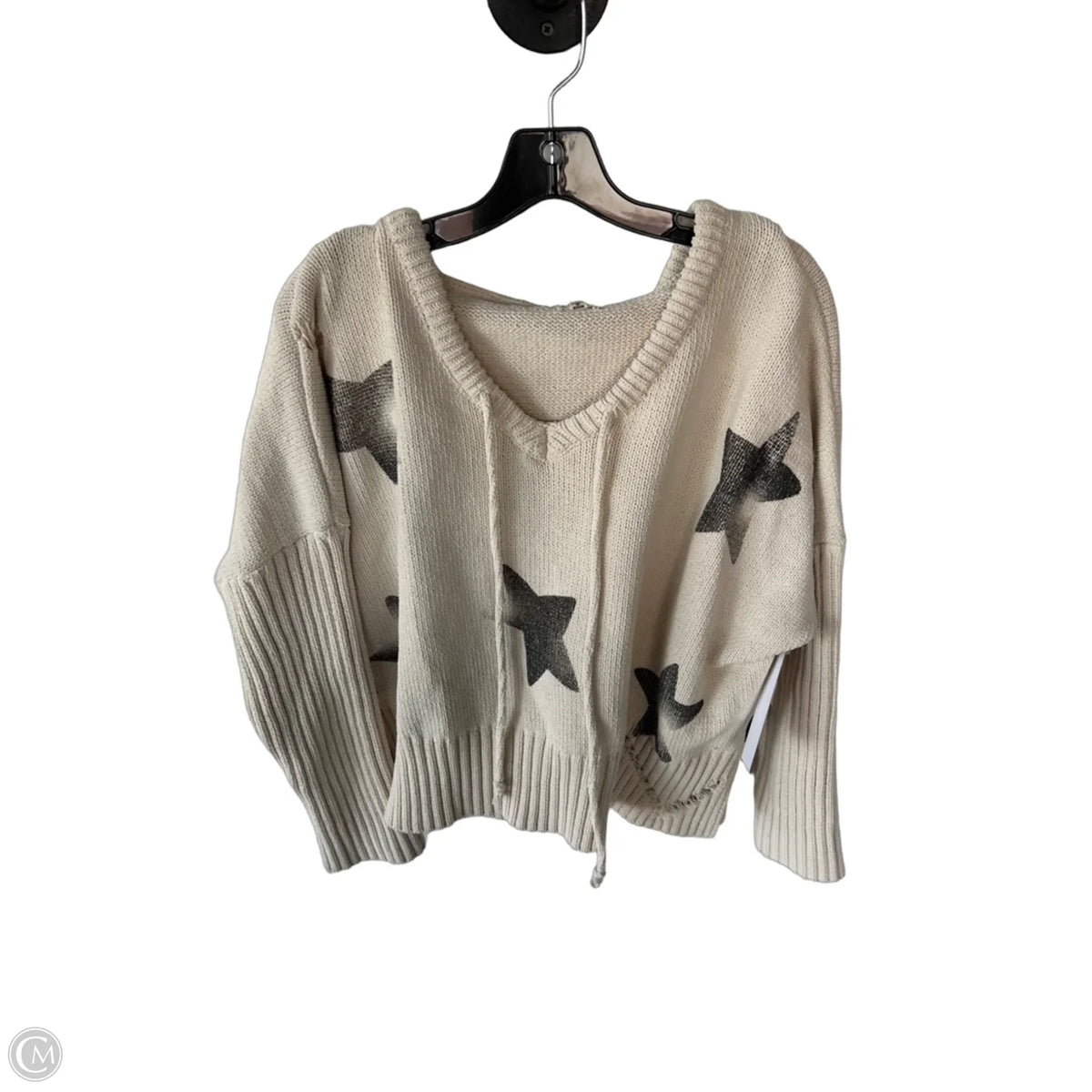 Sweater By Pol In Cream & Grey, Size: S