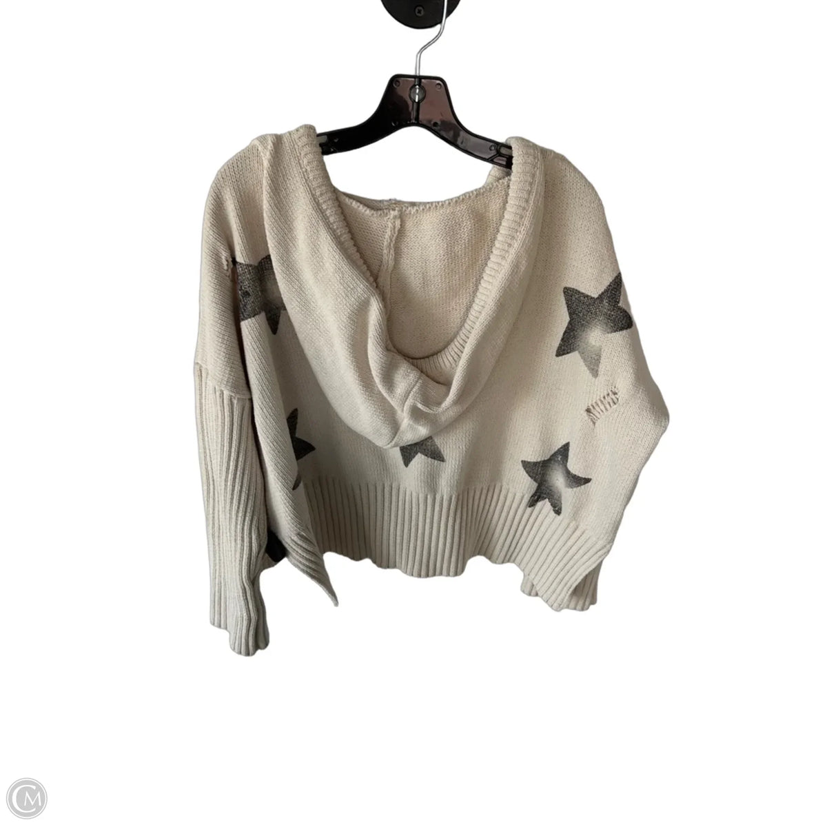 Sweater By Pol In Cream & Grey, Size: S