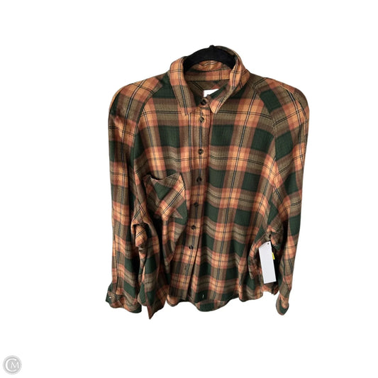 Top Long Sleeve By Bdg In Green & Orange, Size: S