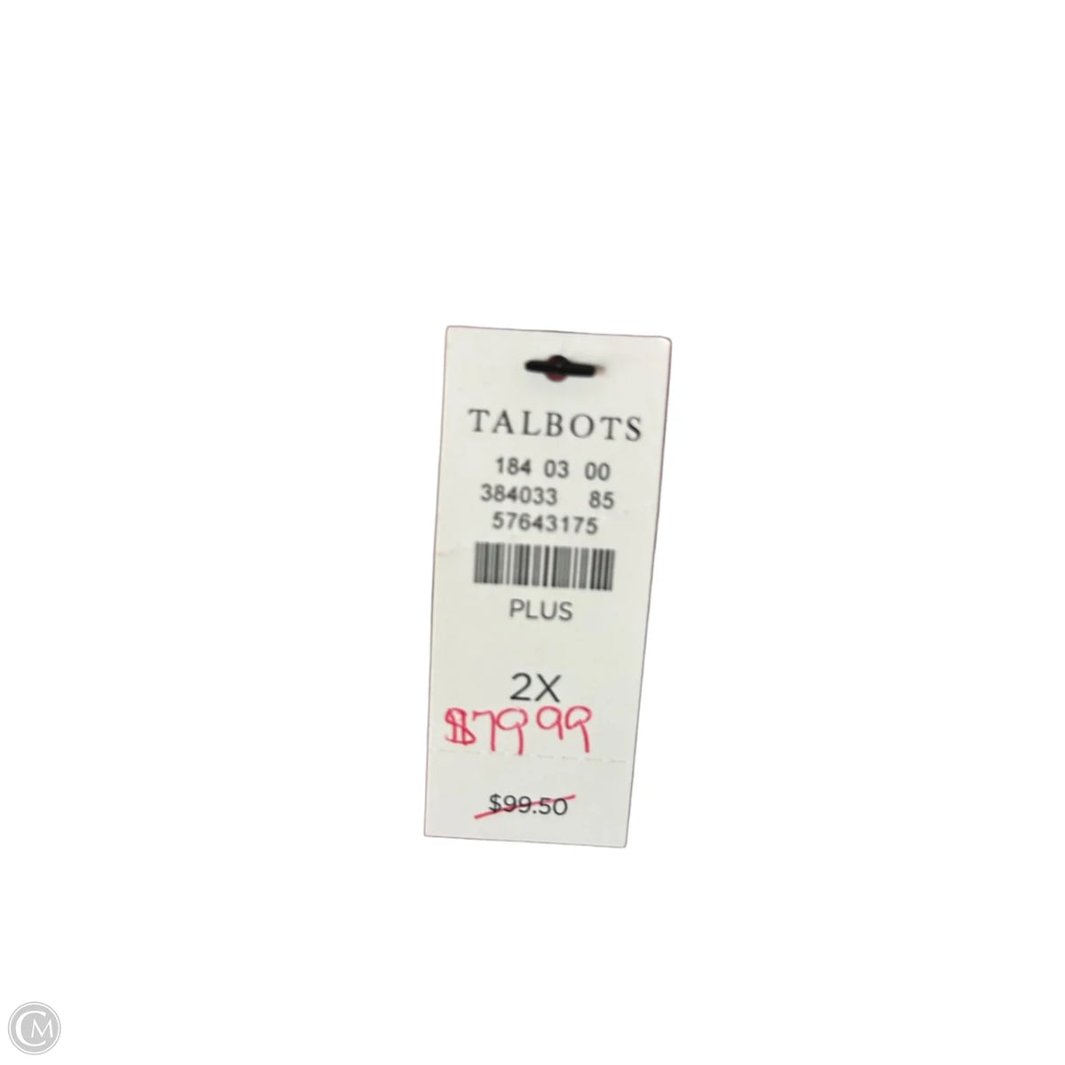 Sweater Short Sleeve By Talbots In Black & White, Size: 2x