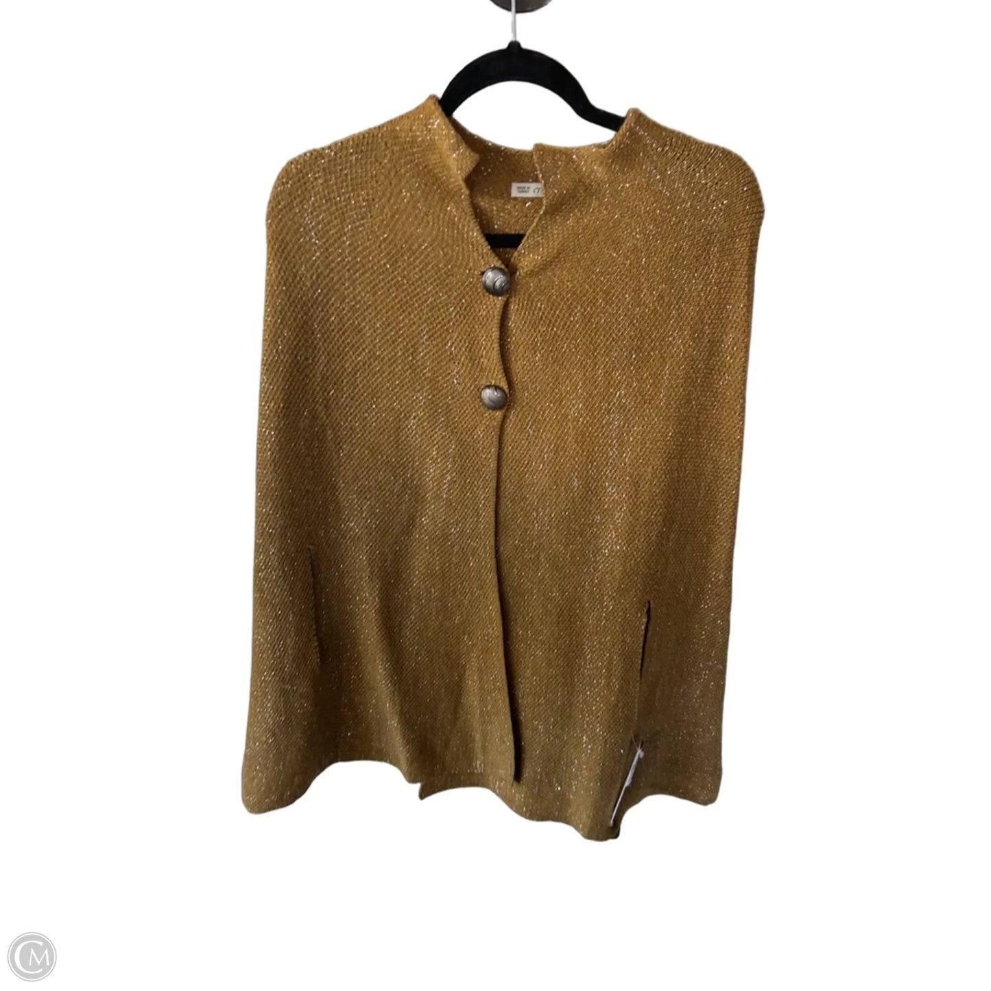 Poncho By Cmb In Gold & Silver, Size: M