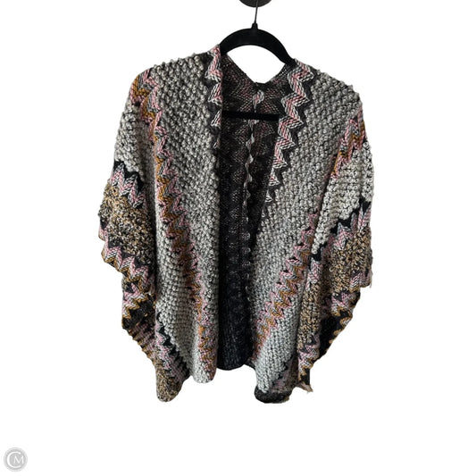 Sweater Cardigan By Coco And Carmen In Grey & Pink, Size: Osfm
