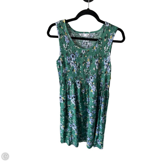 Dress Casual Midi By Croft And Barrow In Green & White, Size: S