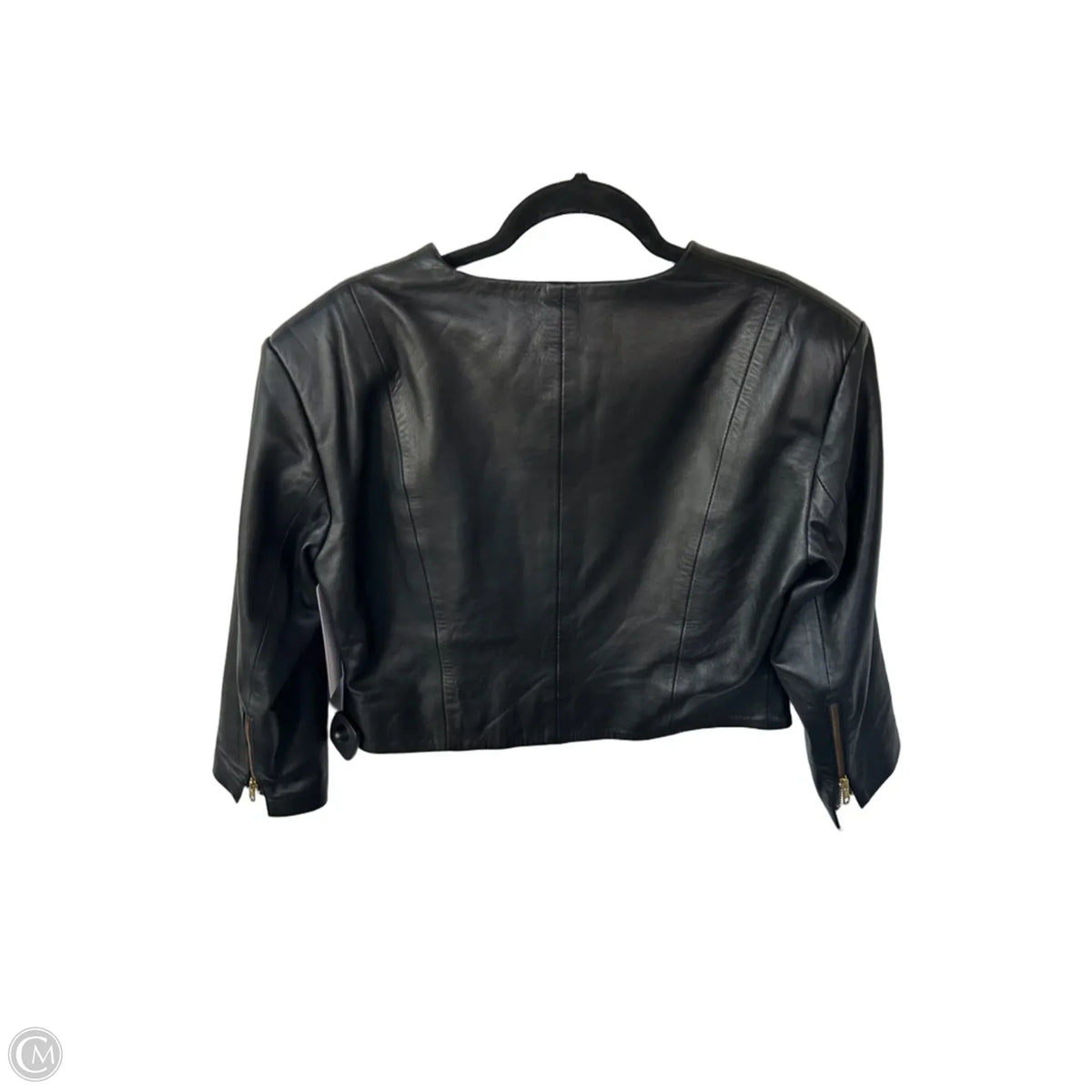 Jacket Leather By Cmc In Black, Size: S