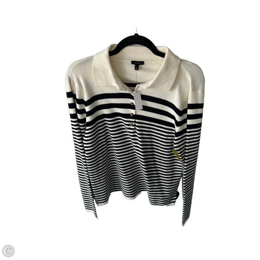 Sweater By Talbots In Black & Cream, Size: Xl