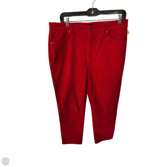 Pants Corduroy By Talbots In Red, Size: 10