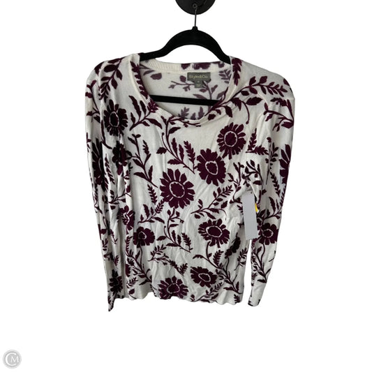 Sweater By Style And Company In Purple & White, Size: M