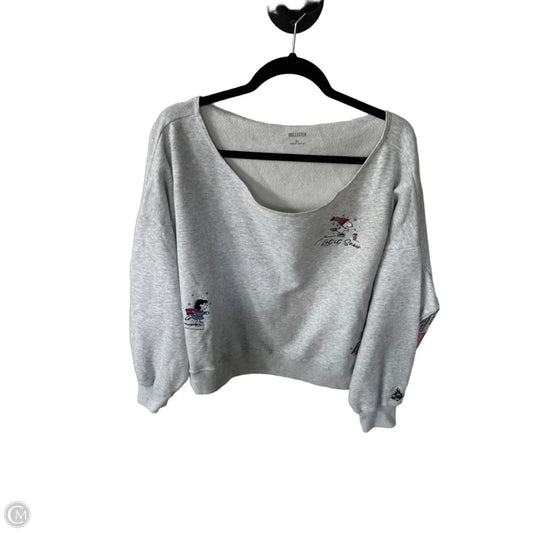 Sweatshirt Crewneck By Hollister In Grey, Size: Xs