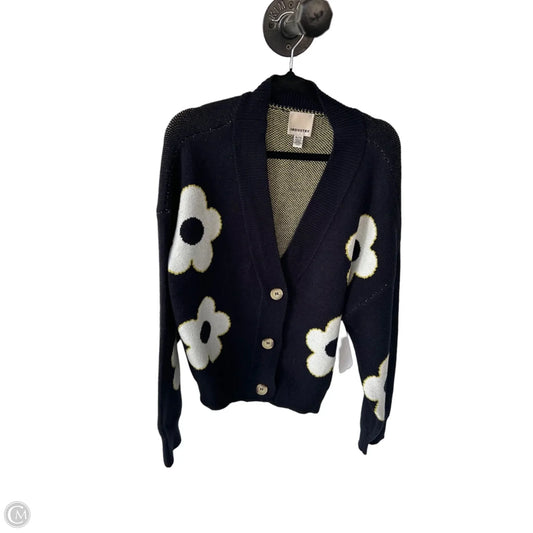 Sweater Cardigan By Industry In Blue & Yellow, Size: Xl