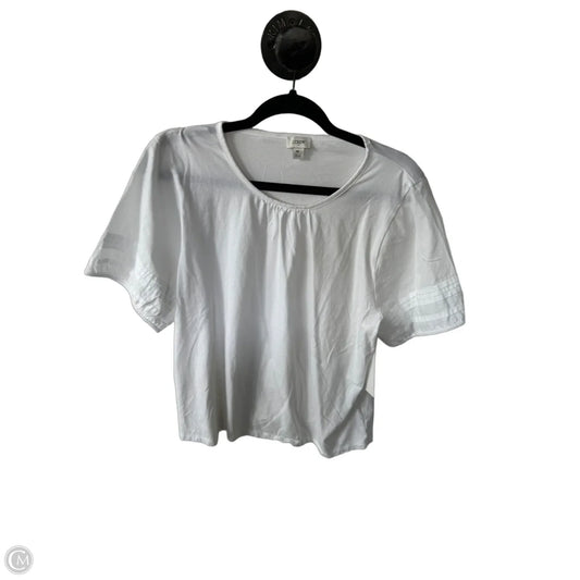 Top Short Sleeve By J. Crew In White, Size: Xl