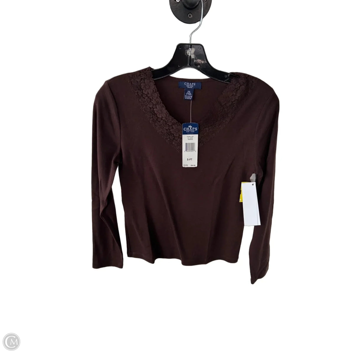 Top Long Sleeve By Chaps In Brown, Size: Sp
